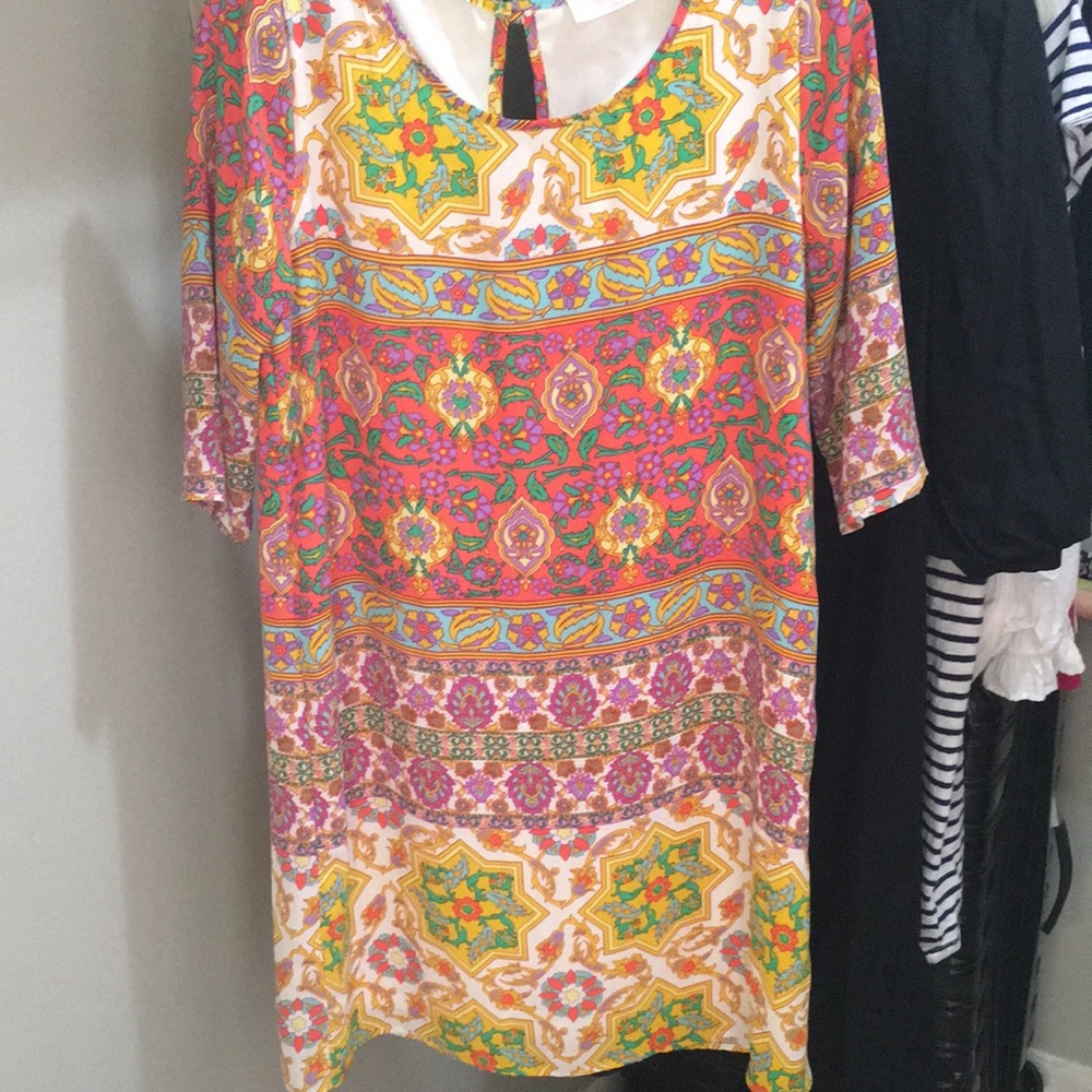 PEACH LOVE MOD SQUAD DRESS